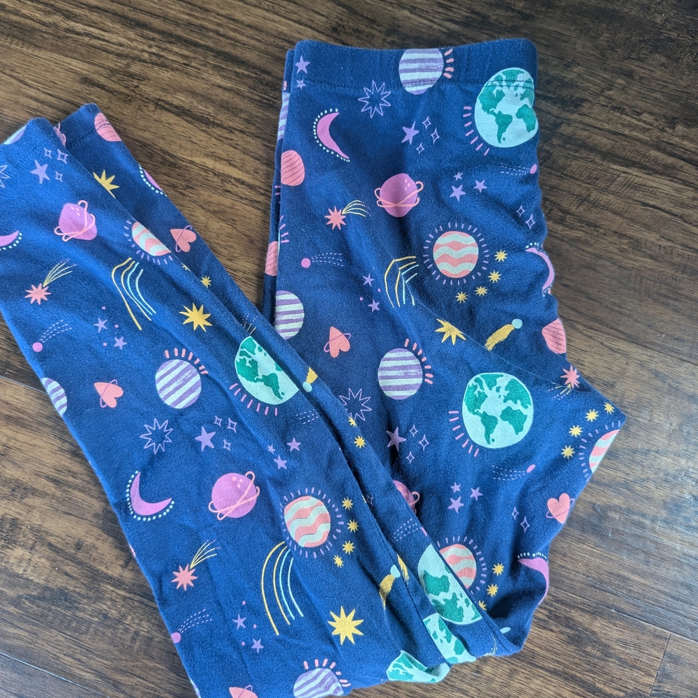 Cat & Jack Navy Leggings with Yellow Star
